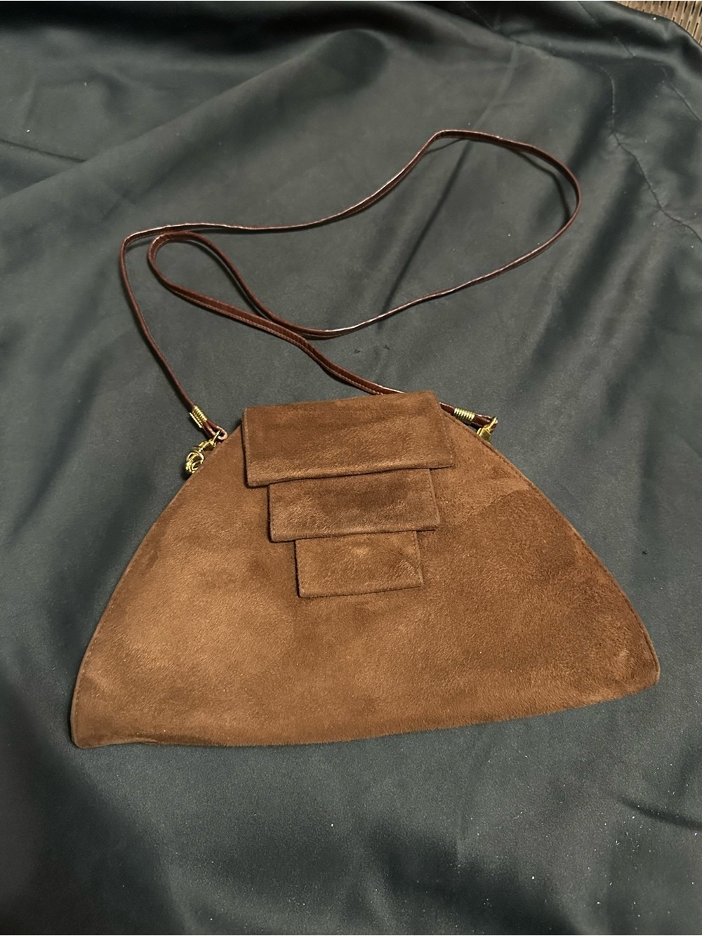 Browns Couture Brown Suede Handbag Purse